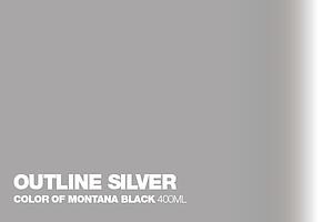 MONTANA BLACK SPUITVERF 400ML - BLK OUTLINE SILVER