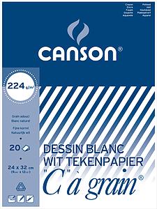 CANSON "C"A GRAIN 224GR - 24X32 - 20V.