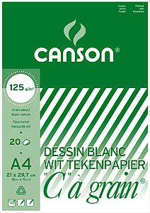 CANSON "C"A GRAIN 125GR - DINA4 - 20V.