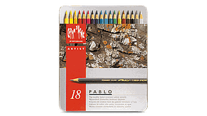 CARAN D'ACHE PABLO KLEURPOTLODEN SET - 18 STUKS