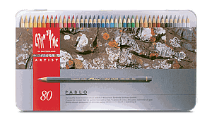 CARAN D'ACHE PABLO KLEURPOTLODEN SET - 80 STUKS