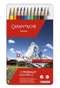 CARAN D ACHE PRISMALO AQUARELLE METALEN SET - 12 KLEUREN