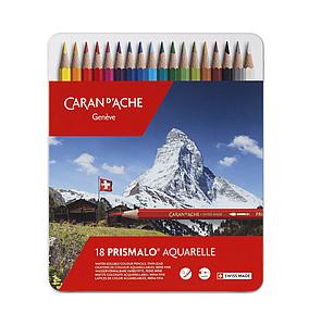 CARAN D ACHE PRISMALO AQUARELLE METALEN SET - 18 KLEUREN