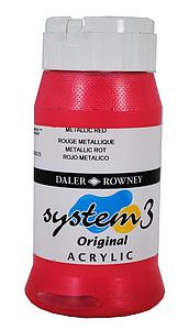 DALER-ROWNEY SYSTEM3 500ML - 720 METALLIC ROOD