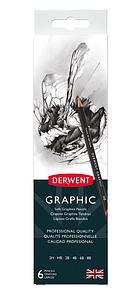 DERWENT GRAPHIC PENCILS SET - 6 STUKS