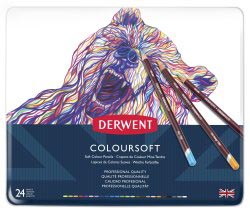 DERWENT COLOURSOFT KLEURPOTLODEN SET - 24 STUKS