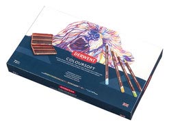 COLOURSOFT KLEURPOTLODEN HOUTEN KOFFER SET 72 STUKS