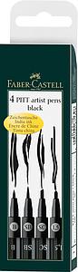 PITT ARTIST PEN - BLACK SET - 4ST.