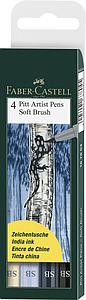PITT ARTIST PEN - SOFT BRUSH SET - 4ST.