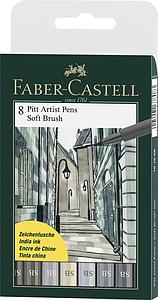 PITT ARTIST PEN - SOFT BRUSH SET - 8ST.