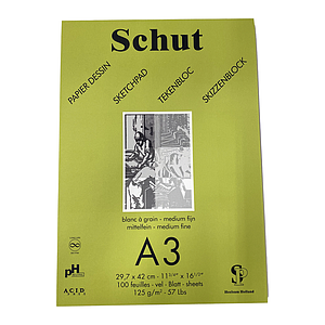 SCHUT TEKENBLOK 125GR 100V DINA3 GROEN