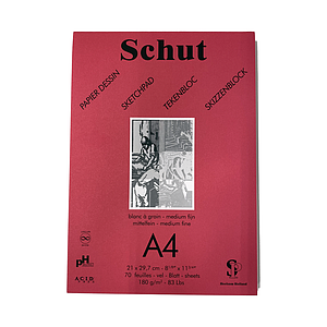 SCHUT TEKENBLOK 180GR 75V DINA4 ROZE