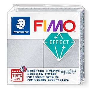 FIMO EFFECT - BOETSEERKLEI - 57G - PARELMOER ZILVER