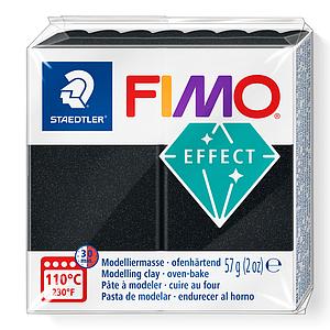 FIMO EFFECT - BOETSEERKLEI - 57G - PARELMOER ZWART