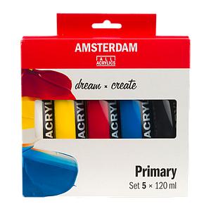 AMS. ACRYL STANDARD SERIES PRIMARY SET - 5 X 120ML