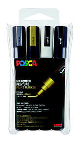 POSCA SET PC5M ASS09 - 4 STUKS     