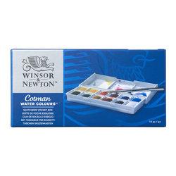 W&N COTMAN - SKETCHERS POCKETBOX SET - 12X1/2 NAP + PENSEEL