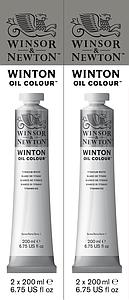 WINTON OIL COLOUR TWINPACK 2 X 200ML - TITAAN WIT