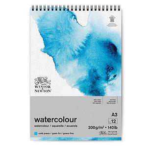 W&N AQUABLOK SPIRAAL - 12VEL - 300G - DINA3 29.7X42CM