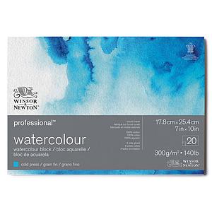 WATERCOLOUR AQUABLOK COLD PRESSED 4-Z GELIJMD 300G 20VEL 17.8x25.4CM