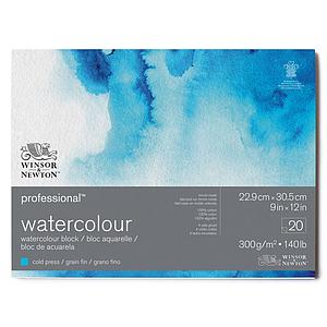 WATERCOLOUR AQUABLOK COLD PRESSED 4-Z GELIJMD 300G 20VEL 22.9x30.5CM