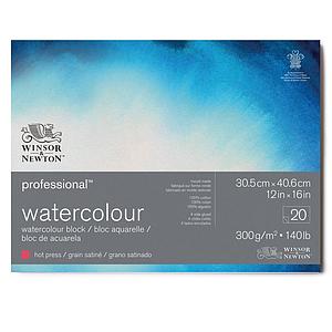 WATERCOLOUR AQUABLOK HOT PRESSED 4-Z GELIJMD 300G 20VEL 31x41CM