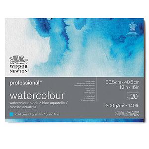 WATERCOLOUR AQUABLOK COLD PRESSED 4-Z GELIJMD 300G 20VEL 31x41CM