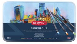 DERWENT PROCOLOUR KLEURPOTLODEN SET - 36 STUKS