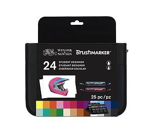 BRUSHMARKER - STUDENT DESIGNER SET - 24 KLEUREN + CASE