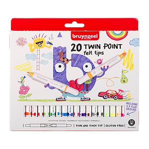 BRUYNZEEL KIDS - TWIN POINT VILTSTIFT - 20ST