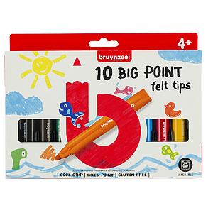 BRUYNZEEL KIDS - BIG POINT VILTSTIFTEN SET - 10ST
