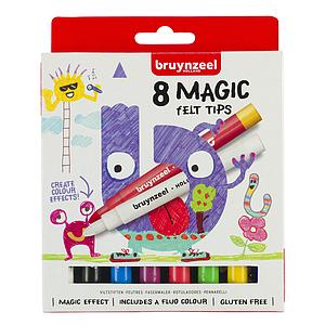 BRUYNZEEL KIDS - MAGIC VILTSTIFT SET - 8ST