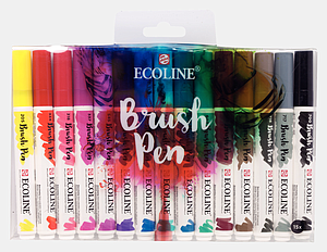 TALENS ECOLINE BRUSHPEN SET - 15 KLEUREN