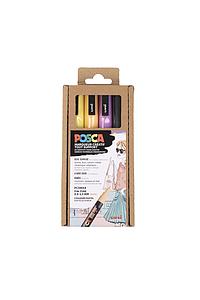 POSCA PASTEL PC3M SET - 4 STUKS (LAV/AB/JS/N)