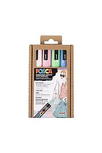 POSCA PASTEL PC5M SET - 4 STUKS (VC/REC/BCI/BL)