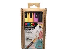 POSCA PASTEL PC5M SET - 4 STUKS (LAV/AB/JS/N)