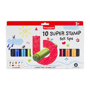 BRUYNZEEL KIDS - SUPER STEMPELSTIFT SET - 10ST