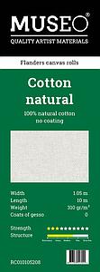 MUSEO DOEK OP ROL - KATOEN NATUUR - 310GR - 1.05X10M