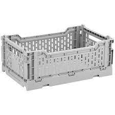 BASIC FOLDING BOX SMALL - 27X17X10.5CM - PASTEL GRIJS