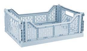 BASIC FOLDING BOX LARGE - 40X30X14.5CM - PASTEL BLAUW