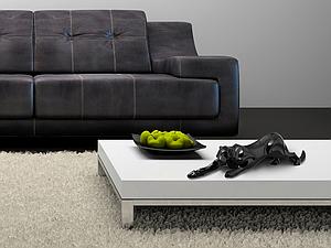 BEELDJE PANTHER BLACK 13X54X11CM