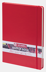 SCHETSBOEK 140G 80VEL 21x29.7CM - ROOD