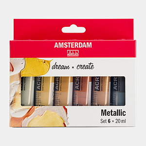 ACRYL STANDARD SERIES - METALIC 6X TUBES 20ML