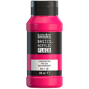 BASICS ACRYLIC FLUID TUBE 118ML - 425 FLUORESCENT PINK