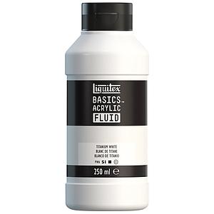 BASICS ACRYLIC FLUID TUBE 250ML - 428 TITANIUM WHITE