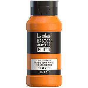 BASICS ACRYLIC FLUID TUBE 118ML - 385 CADMIUM ORANGE HUE