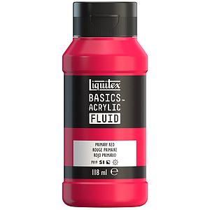 BASICS ACRYLIC FLUID TUBE 118ML - 390 PRIMARY RED