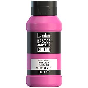 BASICS ACRYLIC FLUID TUBE 118ML - 392 MEDIUM MAGENTA