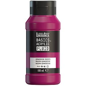 BASICS ACRYLIC FLUID TUBE 118ML - 393 QUINACRIDONE MAGENTA