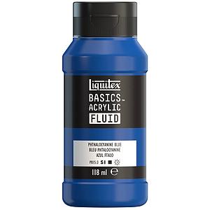 BASICS ACRYLIC FLUID TUBE 118ML - 398 PHTHALOCYANINE BLUE